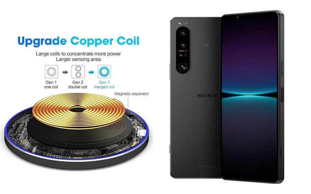 Бездротовий зарядний пристрій Copper до 30W для OnePlus Ace 3 Pro, USB-C, LED Київ - фото 2