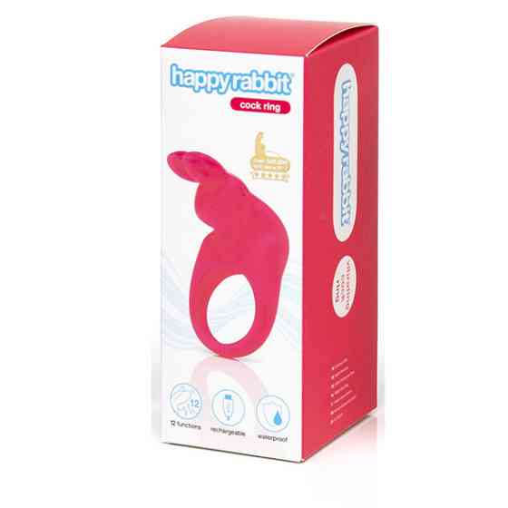 Ерекційне кільце Happy Rabbit Rechargeable Cock Ring Pink Sex Aura Київ