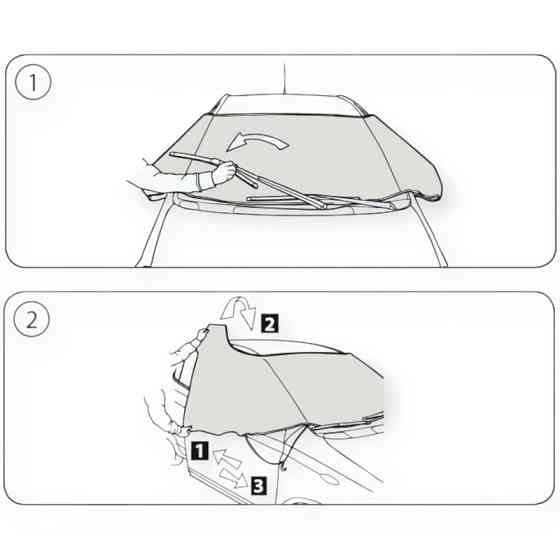 Накидка лобовое стекло от замерзания kegel 110х147-162см xl + зеркала + передние окна на Мукачево