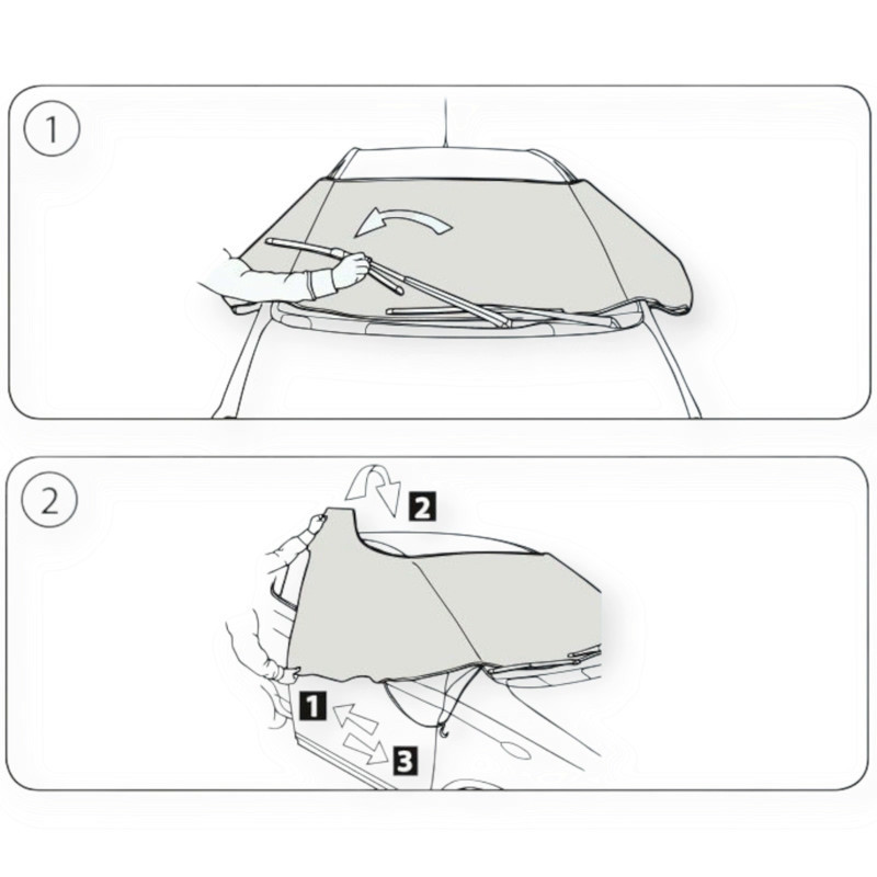 Накидка лобовое стекло от замерзания kegel 110х147-162см xl + зеркала + передние окна на Мукачево - изображение 2