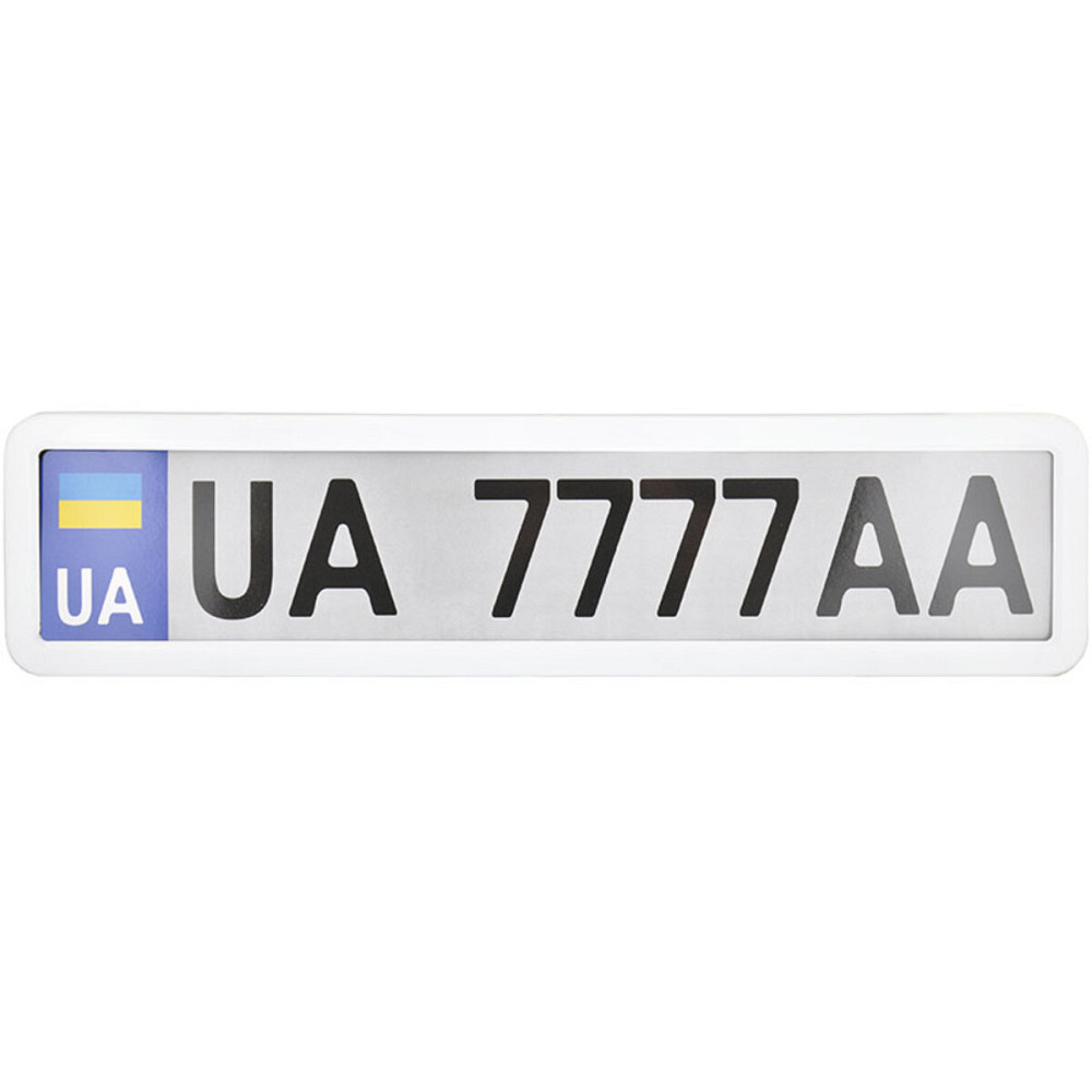 Рамка Сarlife під номер, біла глянцева Київ - фото 1