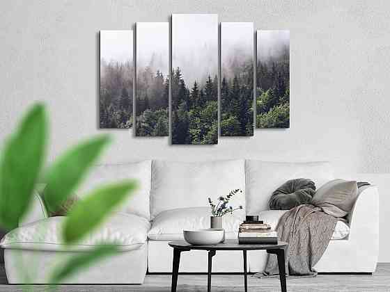Модульна картина Туманний ліс Art-309_5 ( 80х118см ) Київ
