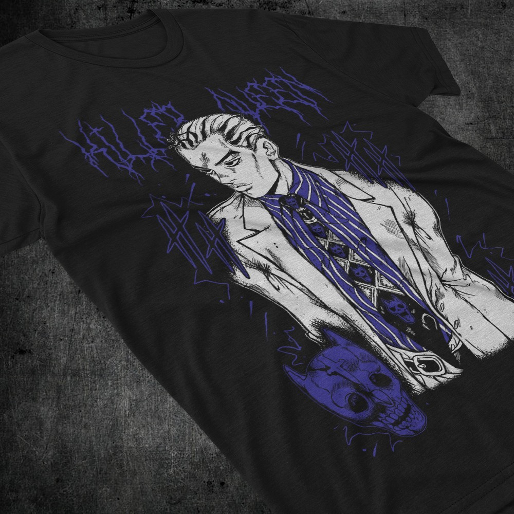 Футболка аниме Джосуке Кира Джоджо С оверсайз (S/M/L) Черний AnimeJ0952 Днепр - изображение 5