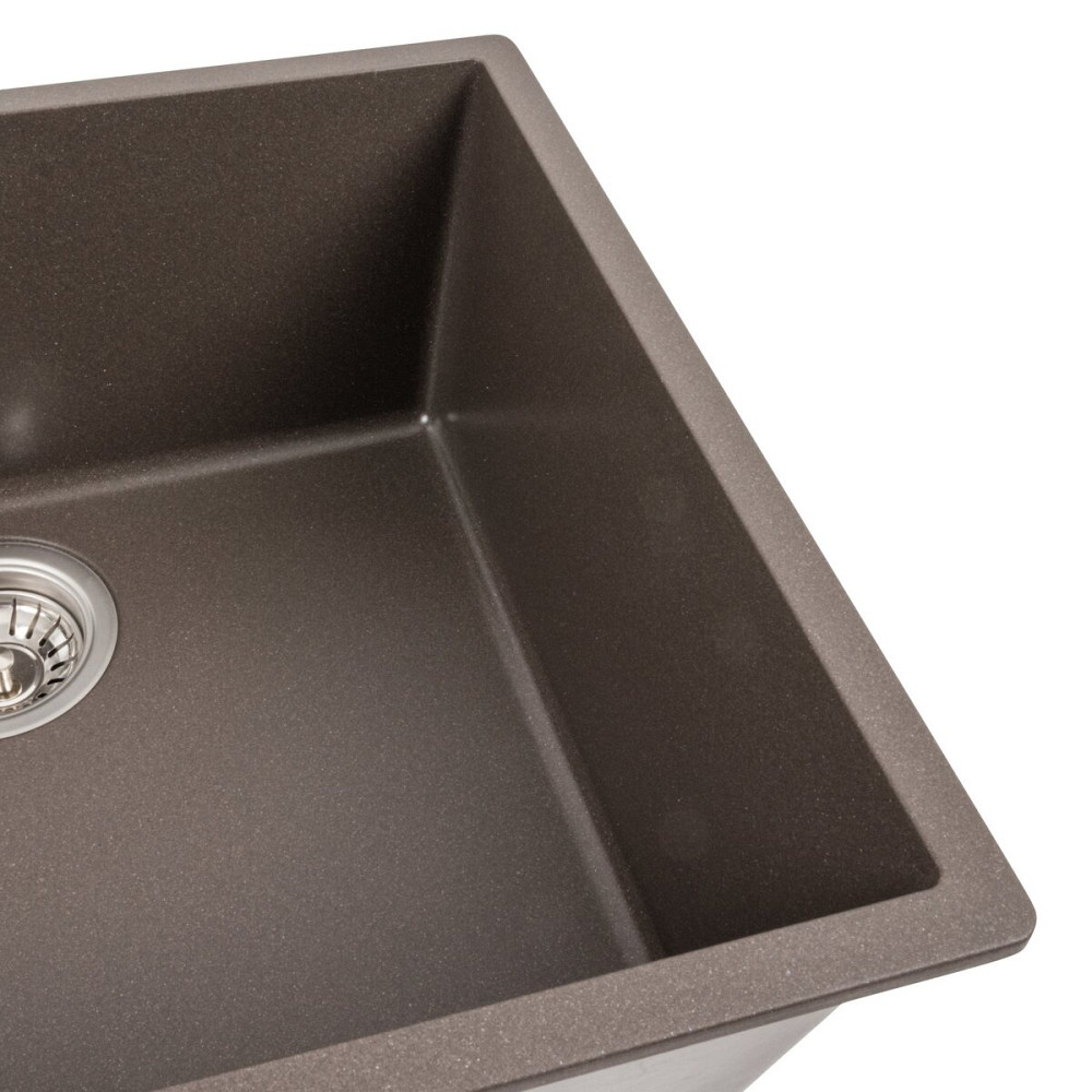 VALESO Гранітна мийка для кухні VALESO OASIS 5444 матова Темна скеля Київ - фото 2