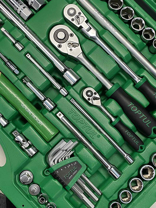 Універсальний набір інструменту 1/4", 3/8", 1/2" 144ед. TOPTUL GCAI144R Одеса - фото 3