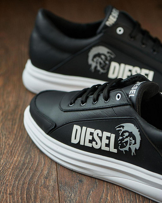 Чоловічі шкіряні кросівки 3д дизель ч\б Харьков - изображение 9