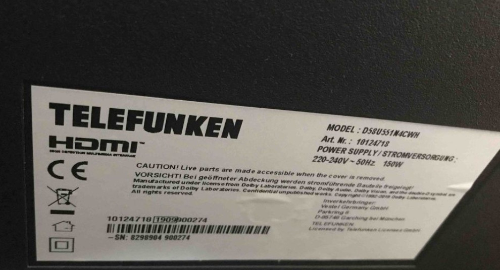 Телевизор: 58