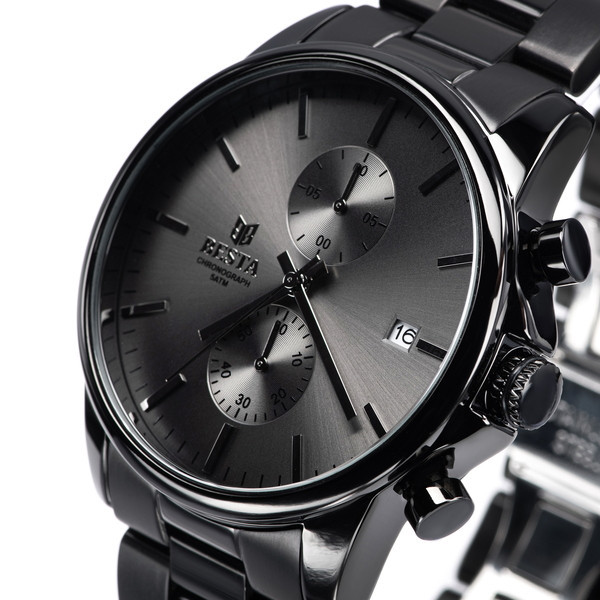 Часы мужские наручные Besta Mars Premium Leather Black (2 ремешка) Черный Винница - изображение 4