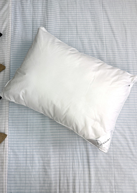 Подушка для сну гіпоалергенна Decorator Cotton Lux 50x70х20 см, колір білий (84-153) Київ - фото 4