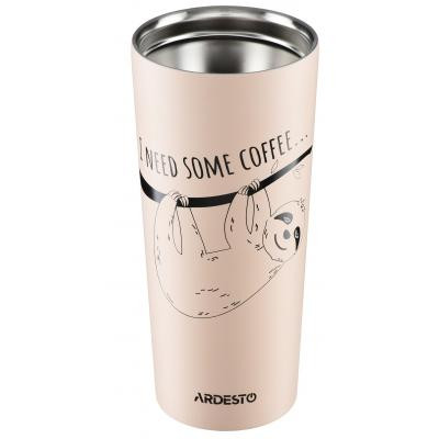 Термочашка Ardesto Coffee Time Bradypus 450 мл Beige (AR2645DBE) Вінниця - фото 6