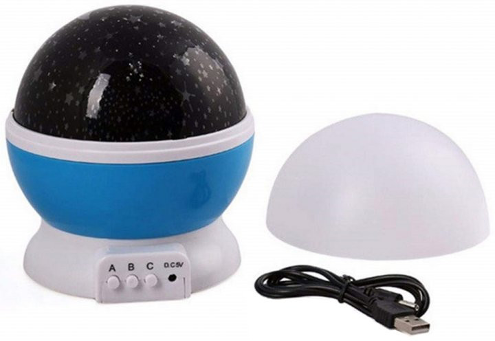 Детский ночник звездное небо проектор вращающийся шар Star Master Dream (Синий) Киев - изображение 2