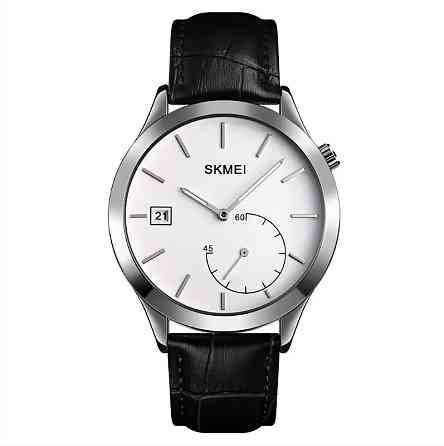 Чоловічий кварцовий годинник Skmei 1581 Prestige чорні з сріблястим Вінниця