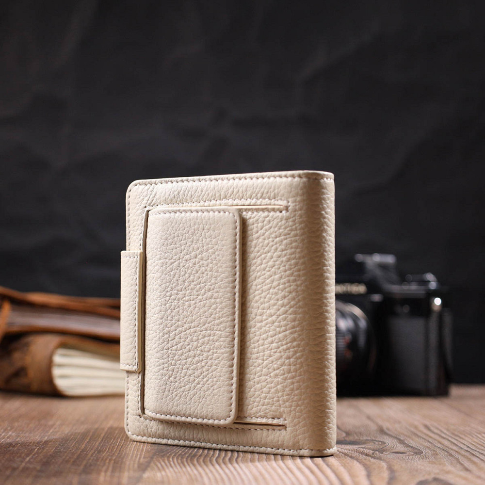 Місткий жіночий гаманець з натуральної шкіри Tony Bellucci 22018 Молочний Київ - фото 8