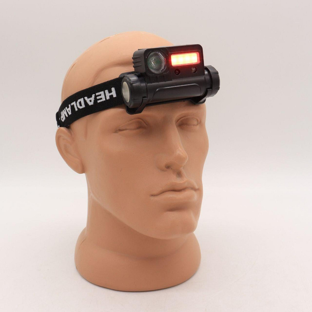 Налобный фонарь с датчиком движения BL-123 XPE+COB / Магнитный фонарик с красным фонариком для рыбалки Киев - изображение 8