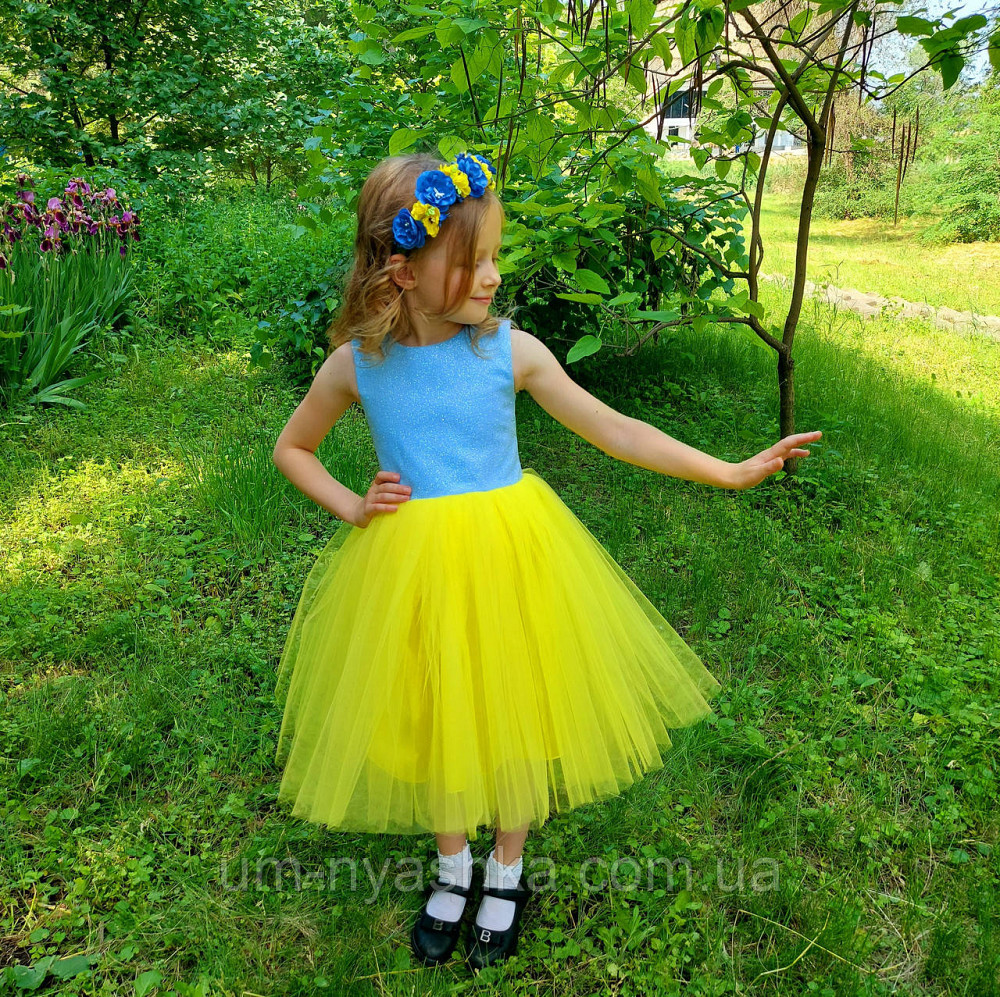 Жовта святкова сукня в патріотичних кольорах Сукня Білосніжки Кривой Рог - изображение 9