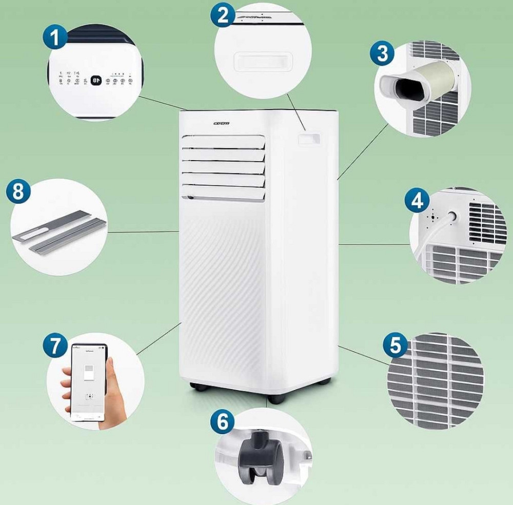 Портативний кондиціонер Berdsen 9000 BTU з Wi-Fi та осушенням. Київ - фото 5