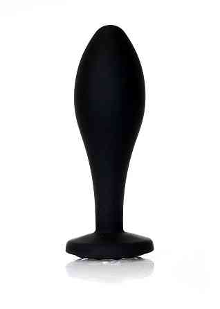 Анальна пробка - Jewellery Silicone Black Plug L Clear Sex Aura Київ