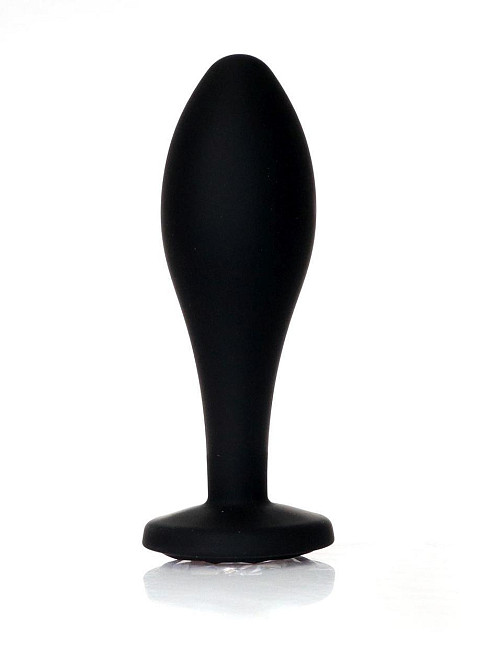 Анальна пробка - Jewellery Silicone Black Plug L Clear Sex Aura Київ - фото 5