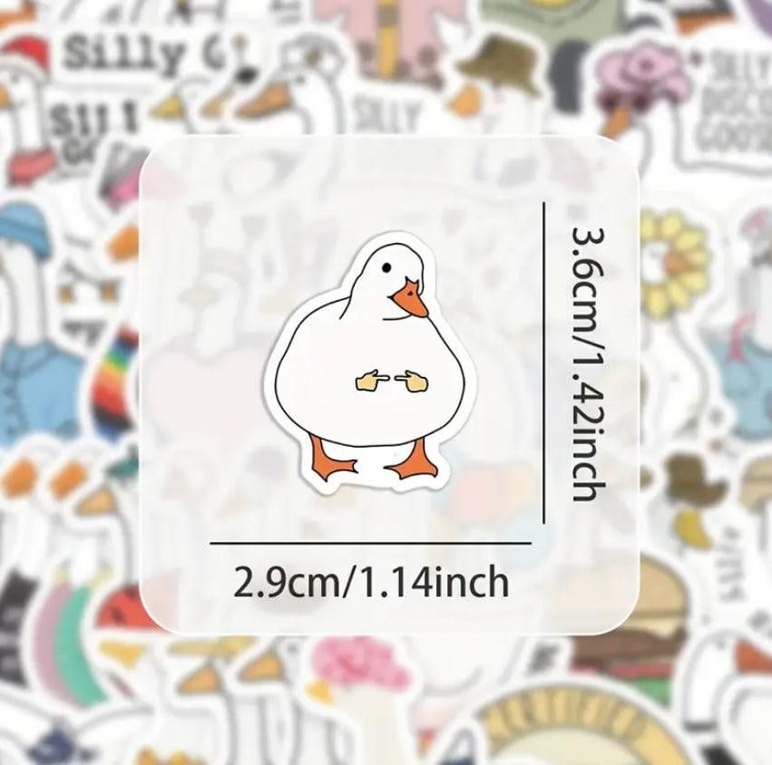 Набір наклейок (стикерів) Смішний Гусь (60 шт.), стикерпак Гусь Київ - фото 3