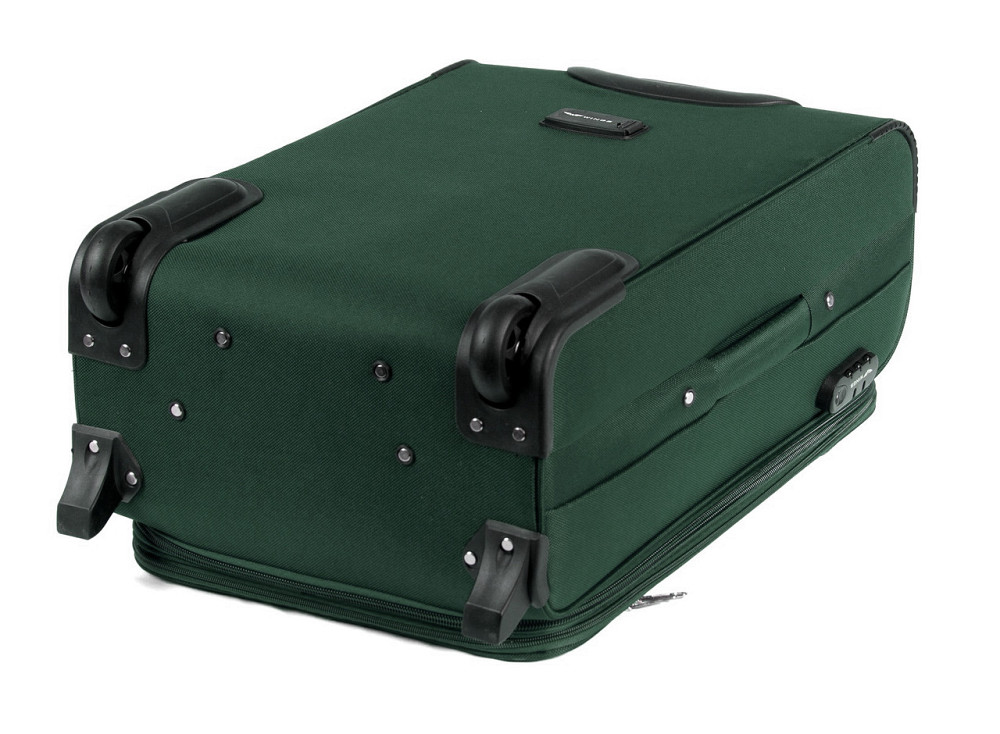 Чемодан тканевый WINGS 1701 большой 74 см 2 колеса зеленый Киев - изображение 2