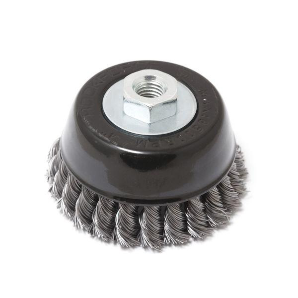 Кордщітка чашеподібна сталева кручена для КШМ 100мм, в блістері RF-BWC104 Одесса - изображение 1