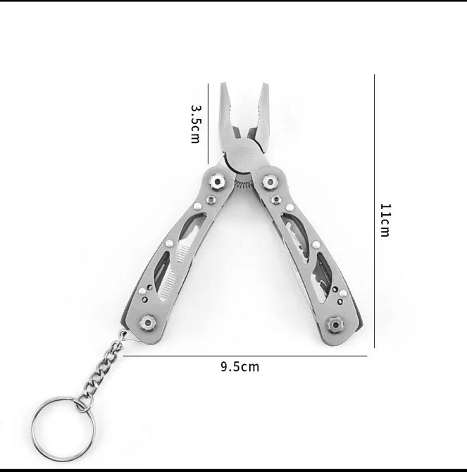 Мультитул с чехлом 9 в 1 серый Киев - изображение 9