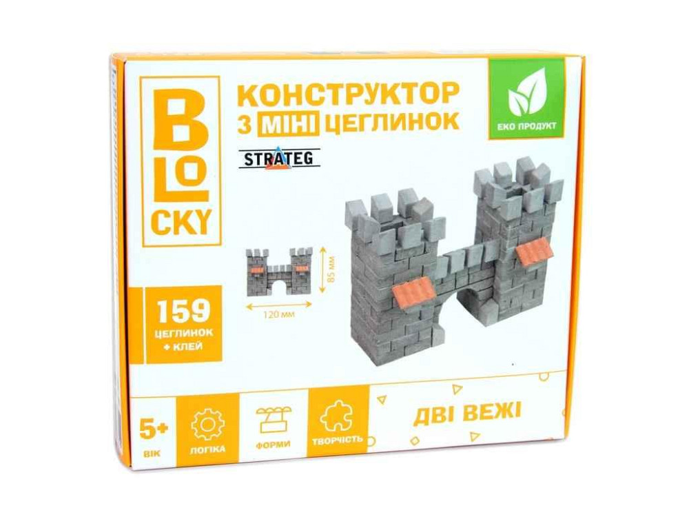 Строительный набор для творчества из мини-кирпич BLOCKY Две башни 31021 ТМ STRATEG Solmir Киев - изображение 1