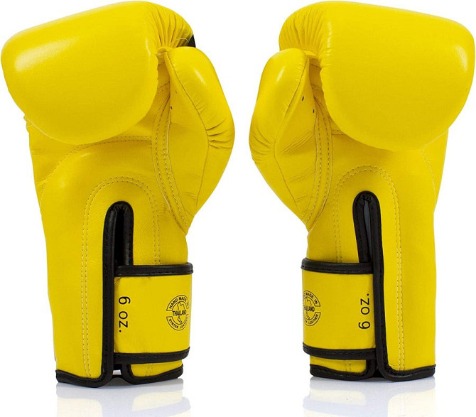 Боксерские перчатки Fairtex BGV14 Yellow 12 унций Киев - изображение 6
