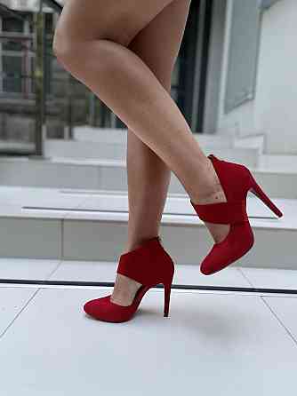 Vices Туфлі жіночі VICES червоні еко-замша 38р. висота каблука 10см (1130-19) Коломыя