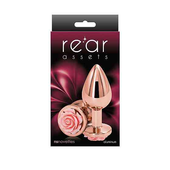 Анальна пробка NS Novelties Rear Assets — Rose — Medium — Pink Sex Aura Київ