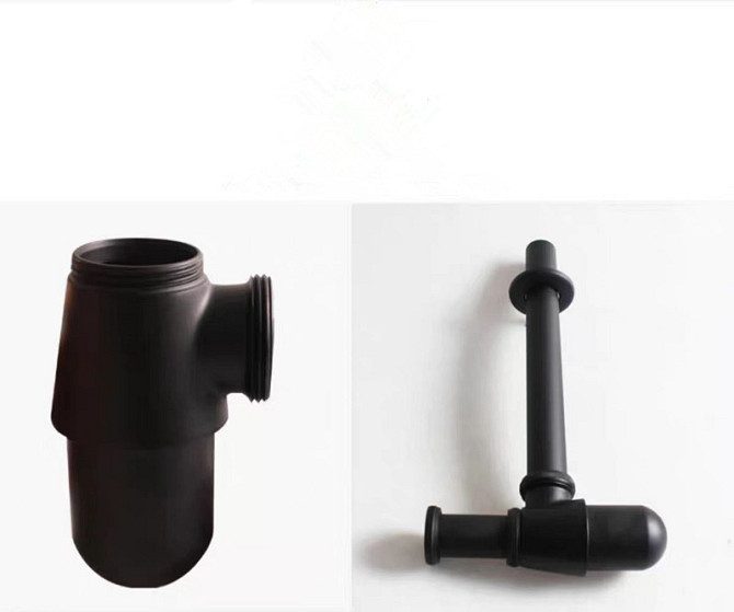 Сифон для раковини Mixxus Siphon-01 BLACK 1 1/4" без випуску (під донний клапан) чорний/латунь Київ - фото 5
