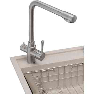 Мийка кухонна GRANADO Optimal Estella terra (+ змішувач Badalona LUX inox + дозатор Redondo inox + кошик+дошка) (ksg0203) Вінниця