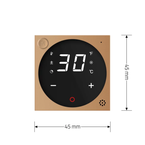 Терморегулятор (термостат) сенсорний програмований для електричної теплої підлоги LIVOLO, золотий, модуль без рамки (VL-FCQ1-2AP) Коломия