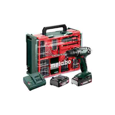 Шуруповерт Metabo BS 18 Set, 18V. 2х2Ah, 24·48Нм, 0-450·0-1600об/мин, 1.3кг (602207710) Винница