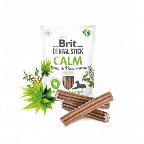 Ласощі Brit Dental Stick Calm для дорослих собак з коноплею та пустирником заспокійливі 7 шт 251 г Київ