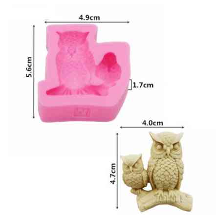 Силиконовая форма Сова 49 на 56 мм розовый Киев