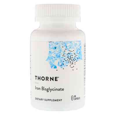 Минералы Thorne Research Железо Биглицинат 25 мг, Iron Bisglycinate, 60 капсул (THR-00345) Винница