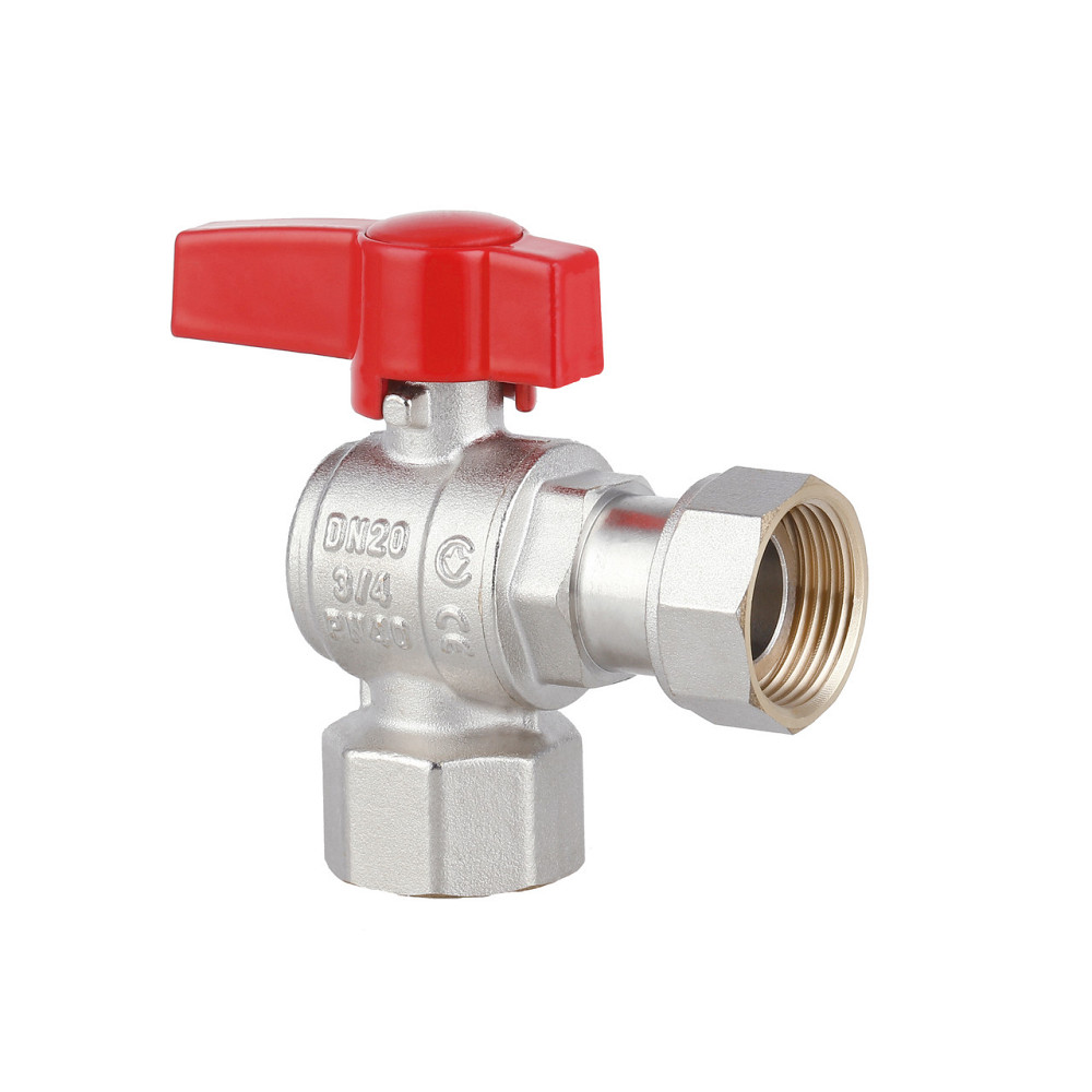Кран кульовий Thermo Alliance Standart 3/4" В кутовий, PN40, з накидною гайкою TAS223W20 Київ - фото 3