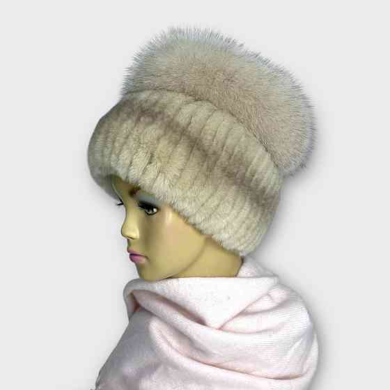 Шапка хутряна жіноча кубанка Медея Молочний Харків