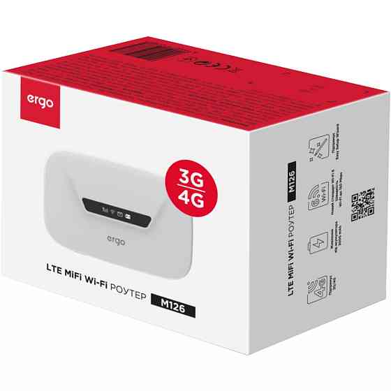 Маршрутизатор мобільний WIFI роутер ERGO M126 (cat4) 3G/4G Wi-Fi 6 Mobile Router (білий) Вінниця