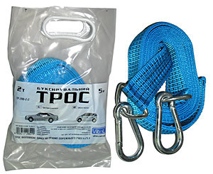 Трос 2Т х45мм х5м ТР-208-2-2 синий/карабин/кулек Винница - изображение 1