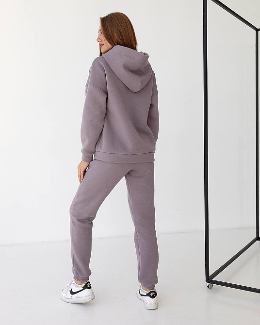 Жіночий спортивний теплий костюм оверсайз Мокко XS Харків - фото 4