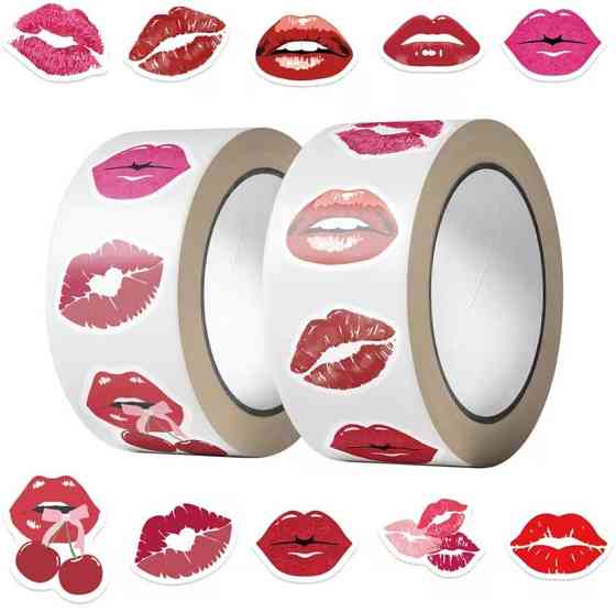 Набір наклейок губи та поцілунки, 500 шт, 10 дизайнів Київ