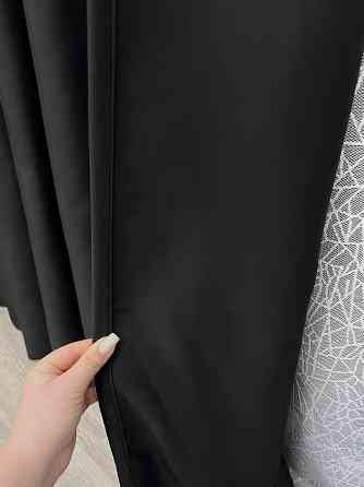 Комплект штор VR-Textil Bagema Rvs 100х270 2шт і Тюль 400х270 1895ш-1672т Чорний з білим 71-169/2 Київ