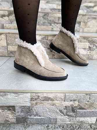 Daragani Черевики жіночі Daragani капучино натуральна замша зима висота 9 см (4246) Коломыя