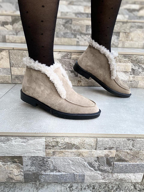 Daragani Черевики жіночі Daragani капучино натуральна замша зима висота 9 см (4246) Коломия - фото 5