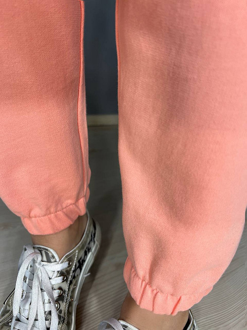 Костюм женский Pepper&mint FA24-01 базовый двунитка без утепления свитшот оверсайз и джогеры на резинке персиковый, персиковый, M Киев - изображение 8