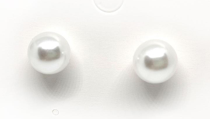 Серьги женские гвоздики белые Киев - изображение 1