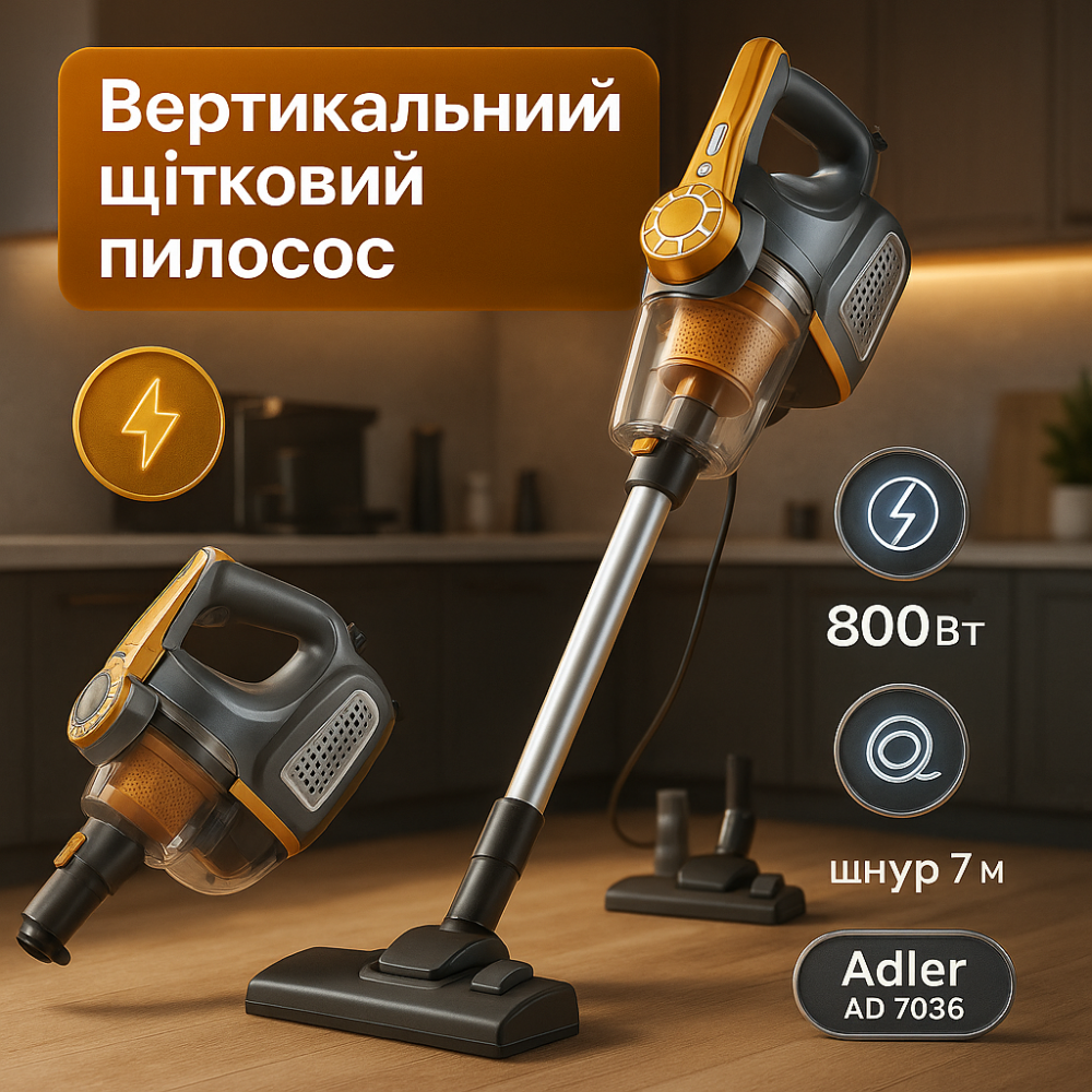 Вертикальный щеточный пылесос, Вертикальный пылесос для дома для уборки вертикального типа VD-37 Львов - изображение 3