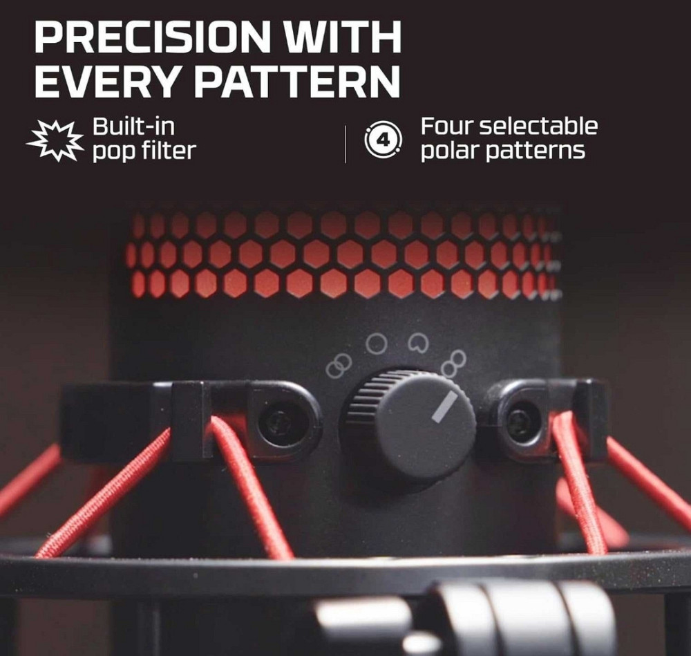 Микрофон для ПК, для стримов, подкастов HyperX Quadcast (HX-MICQC-BK) Харьков - изображение 5